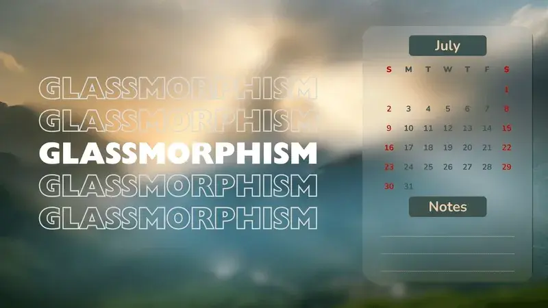 What is Glassmorphism? 2024 UI Design Trend - Figma UI Trend