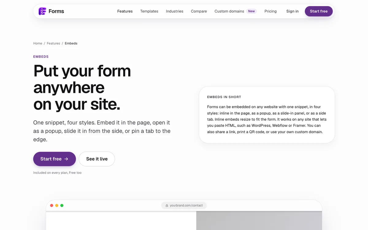 How to Add a Form to Your Framer Site (Embed, Popup or Side Tab)