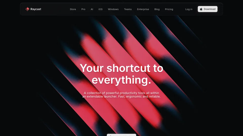 Raycast website homepage
